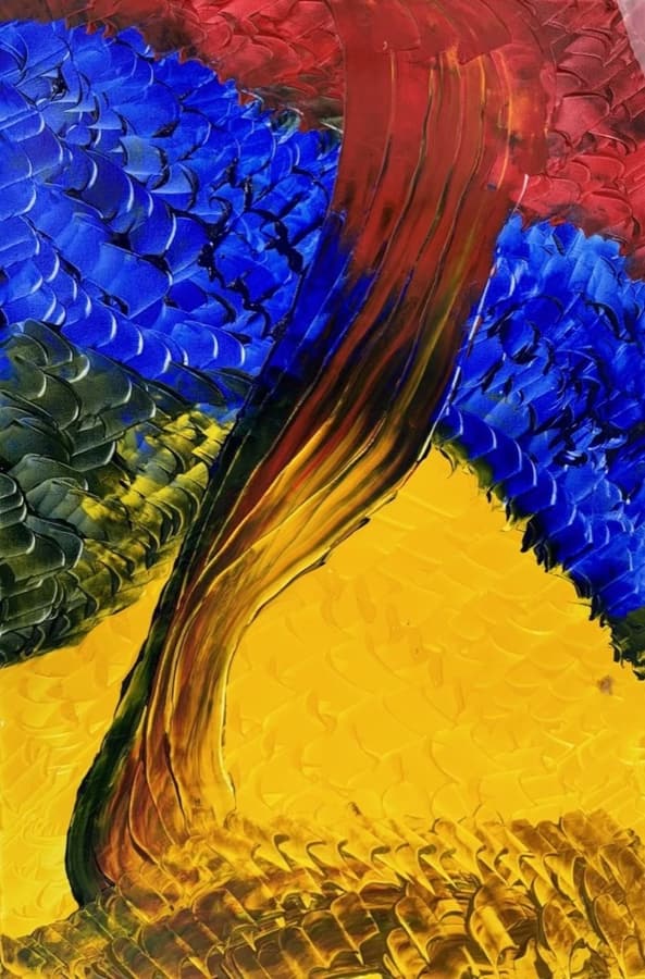 The Fire Fell — acrylic on canvas, 2024